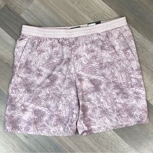 FLX Dynamic Stretch Printed Nylon Casual Shorts Purple‎ Large